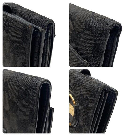 Gucci Hasler Horsebit GG Canvas / Leather Wallet - Picture 7 of 8